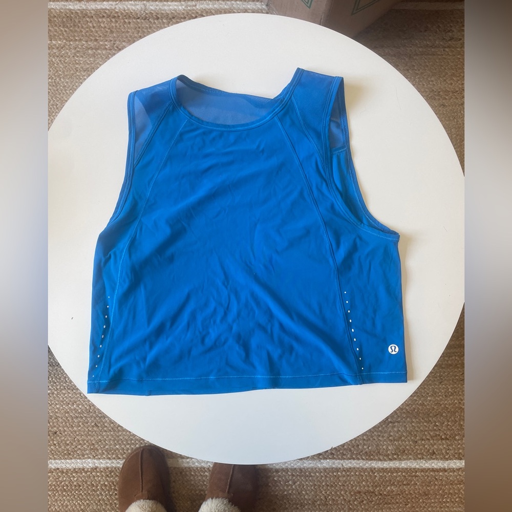 Lululemon Sculpt Crop Tank in Poolside Blue